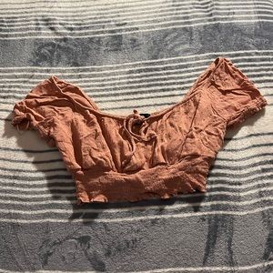 pink crop top